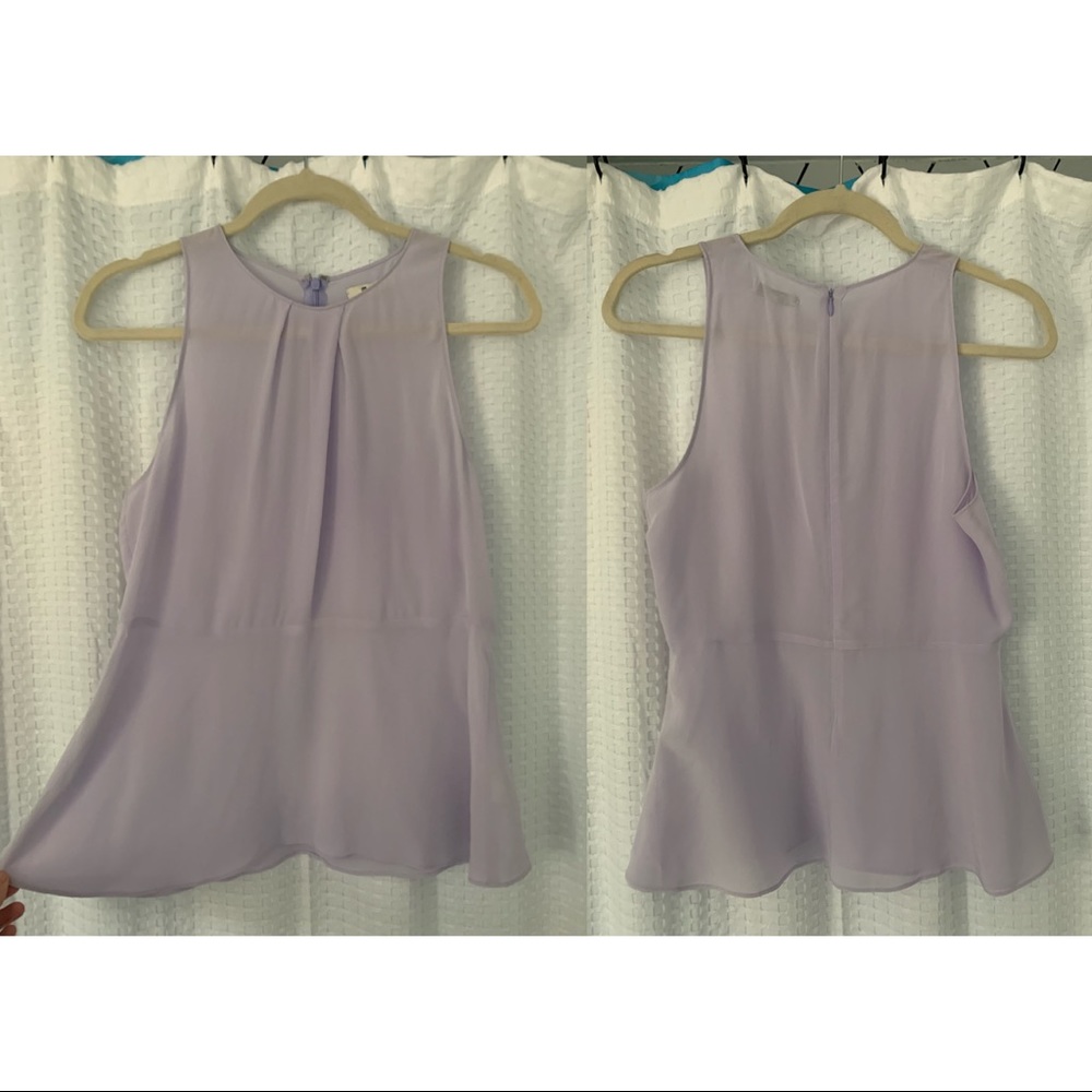 Madewell Silk Peplum Sleeveless Top - like new